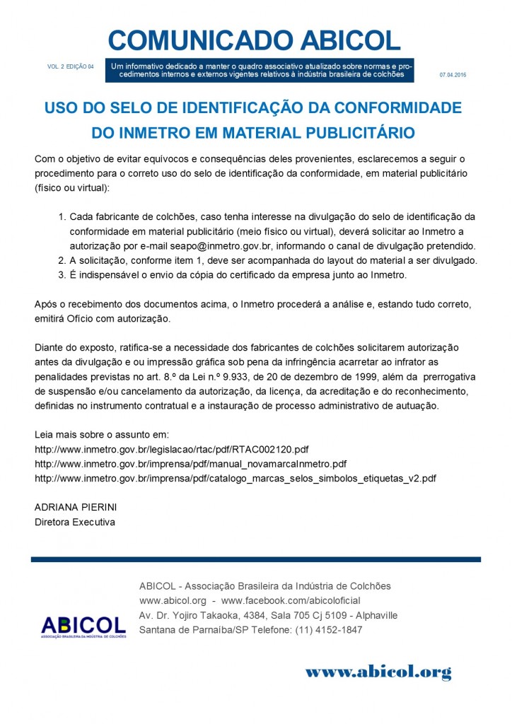 4 BOLETIM USO DE SELO DO INMETRO EM MATERIAL PUBLICITARIO